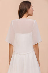 Vestido de dama de honor de gasa, mangas 3/4, largo hasta la rodilla, capas, para ocasiones especiales, con capas